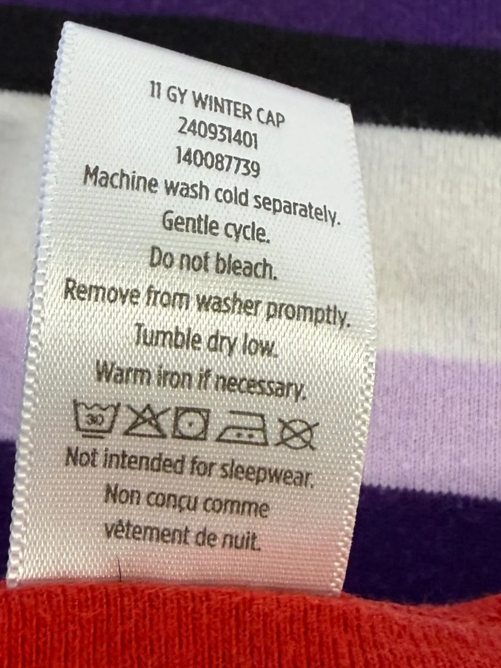 Gymboree Girls Size 12 Long Sleeve White, Red, Purple, Black Stripe T-Shirt